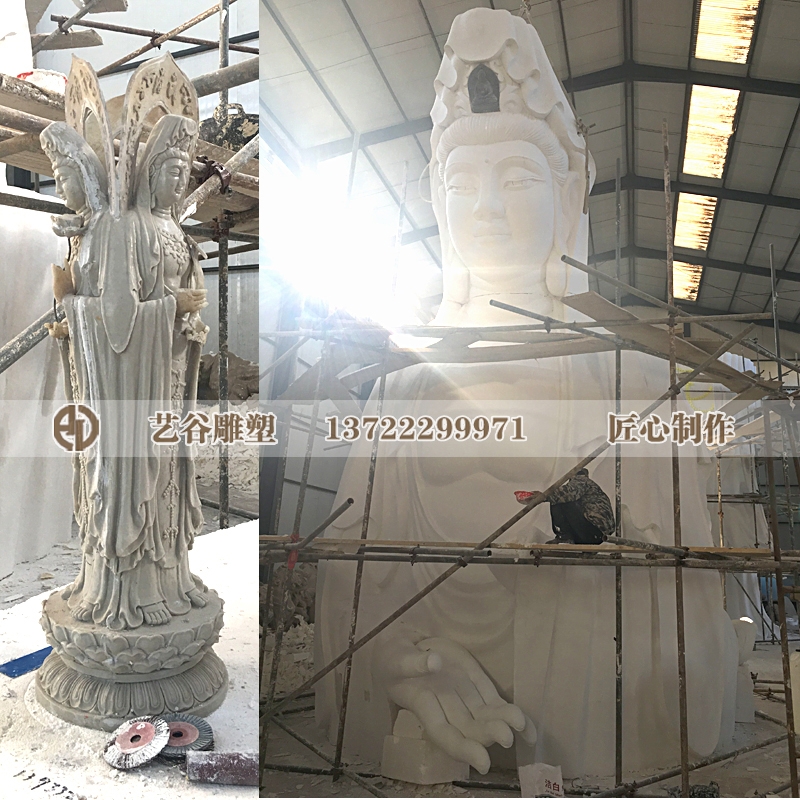 21米高鑄銅三面觀音制作中